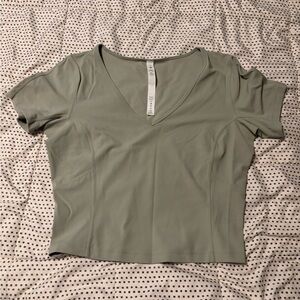 Lululemon V-Neck Align Top in Soft Green
